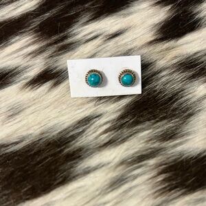 Turquoise and Sterling Silver Stud Earrings